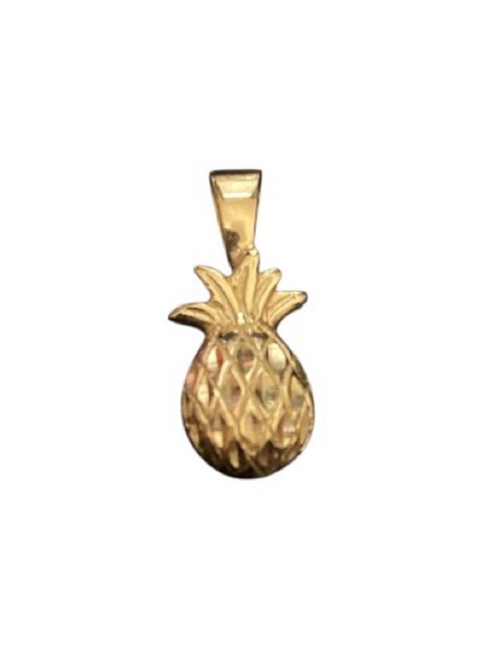 14K Vintage Pineapple Pendant Necklace Charm